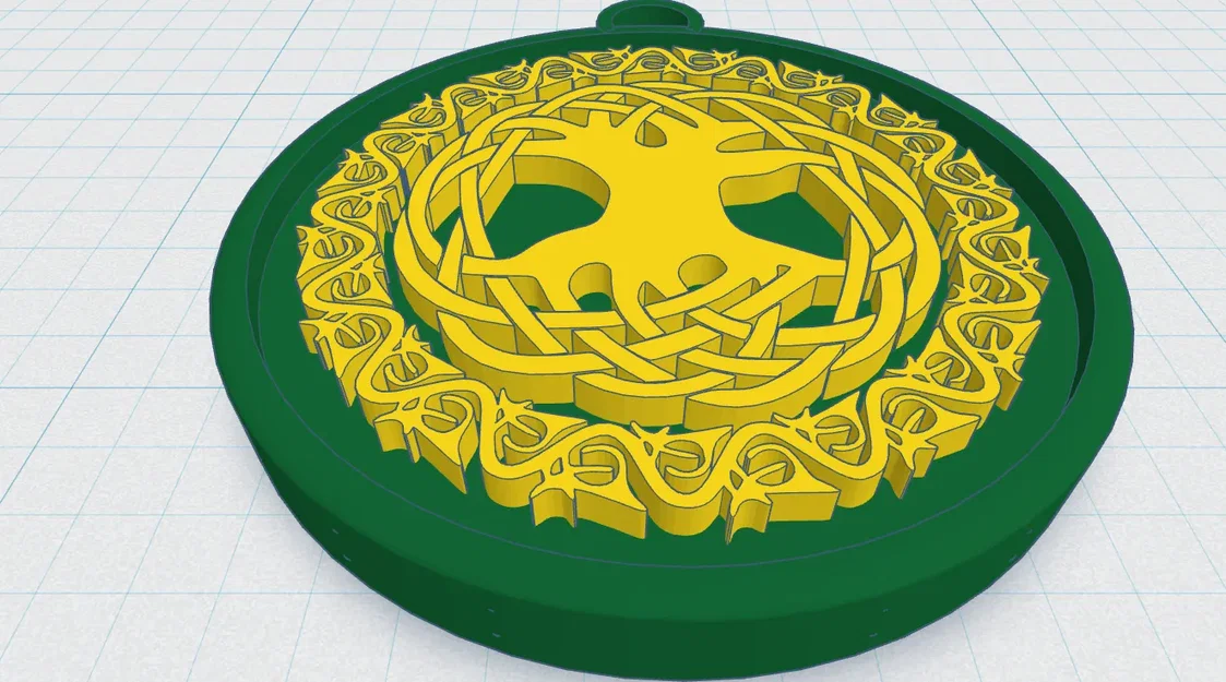Mặt dây chuyền Cây Sự Sống Celtic / Norse 49 - Image 1