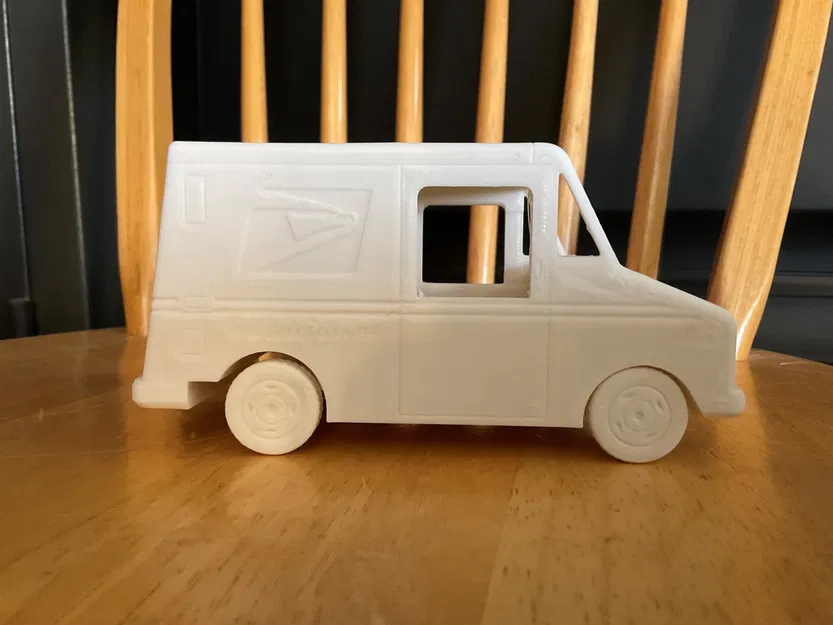 Xe Tải Bưu Điện USPS Grumman LLV In Không Cần Support - Image 2