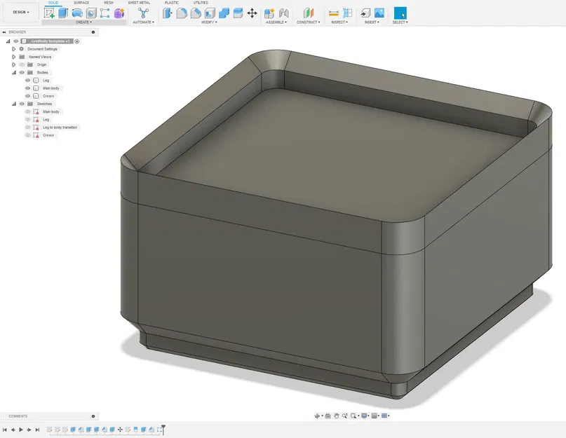 Gridfinity block template - Easy to use! Improved! (For Fusion 360) - Image 1