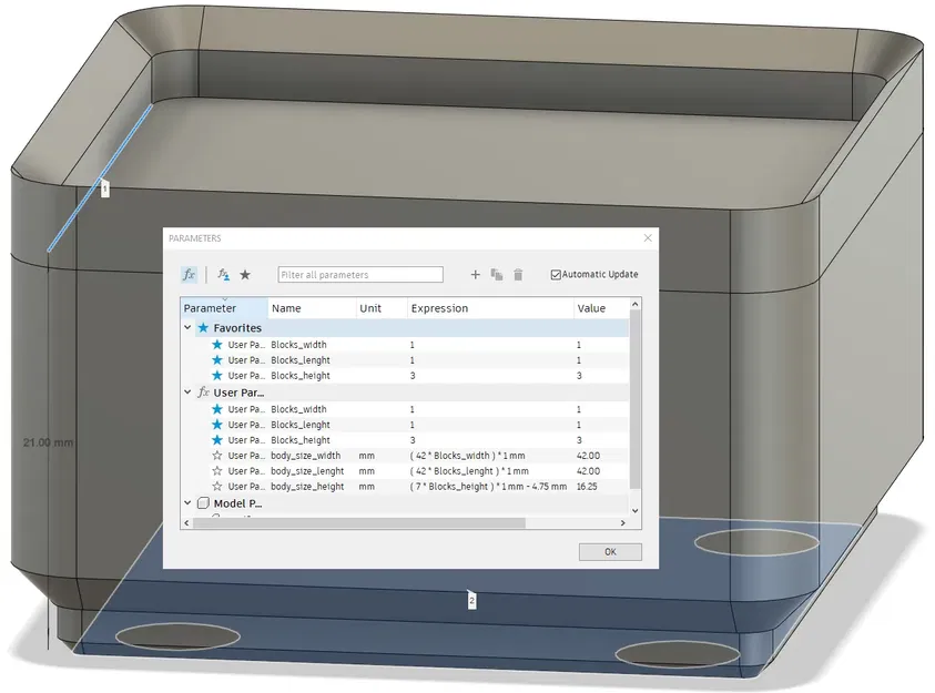 Gridfinity block template - Easy to use! Improved! (For Fusion 360) - Image 2
