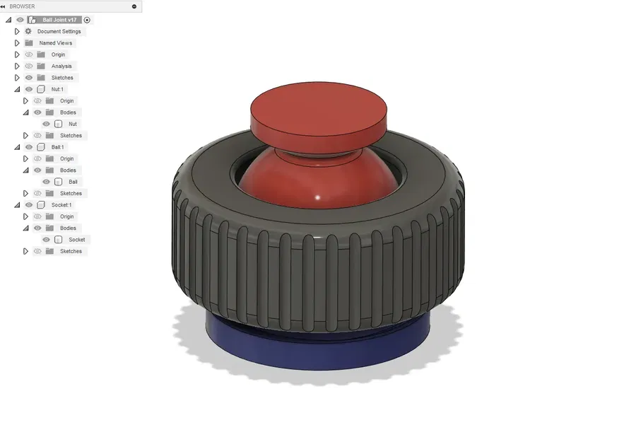 Khớp Cầu Nối (có file nguồn Fusion 360 parametric) - Image 1