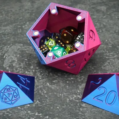 Hộp Xúc Xắc D20 Nam Châm