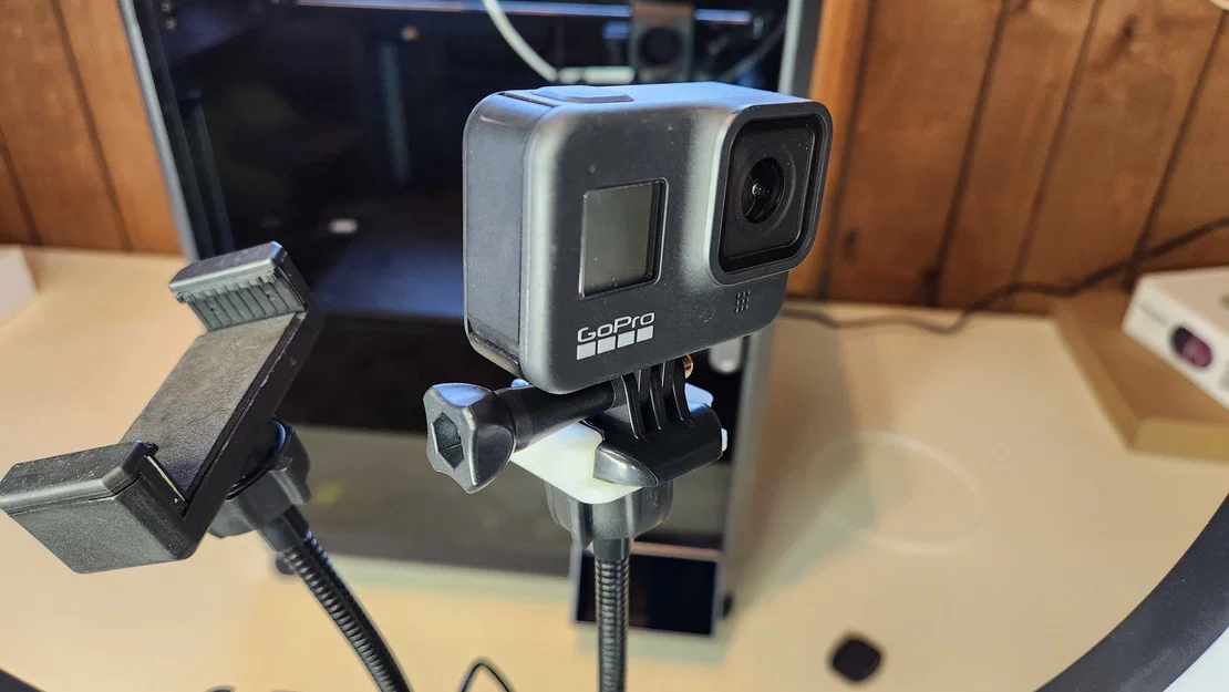Gắn GoPro Lên Đèn Ring Light Vivitar Bằng Ball Mount - Image 1