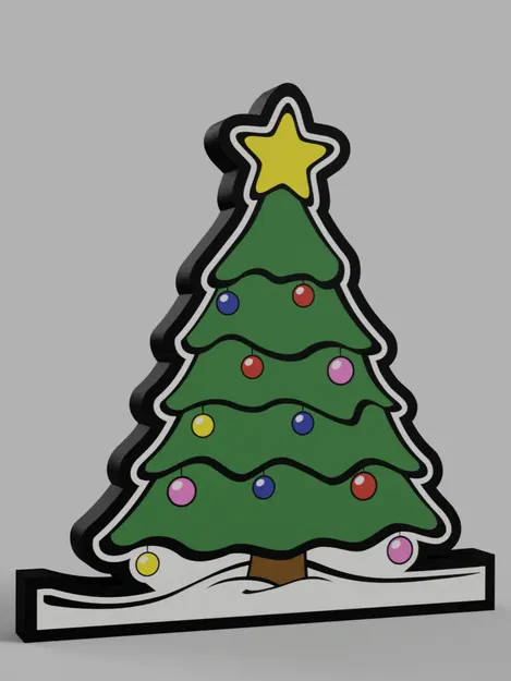 Hộp Đèn Cây Thông Noel 3D - Image 2