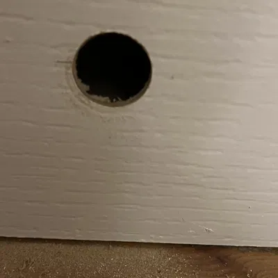 Bathroom door vent (also Ikea Lack throug-hole)