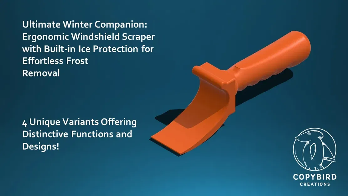 Dụng Cụ Cào Băng Kính Ô Tô Công Thái Học Có Chống Băng Tích Hợp - Image 1