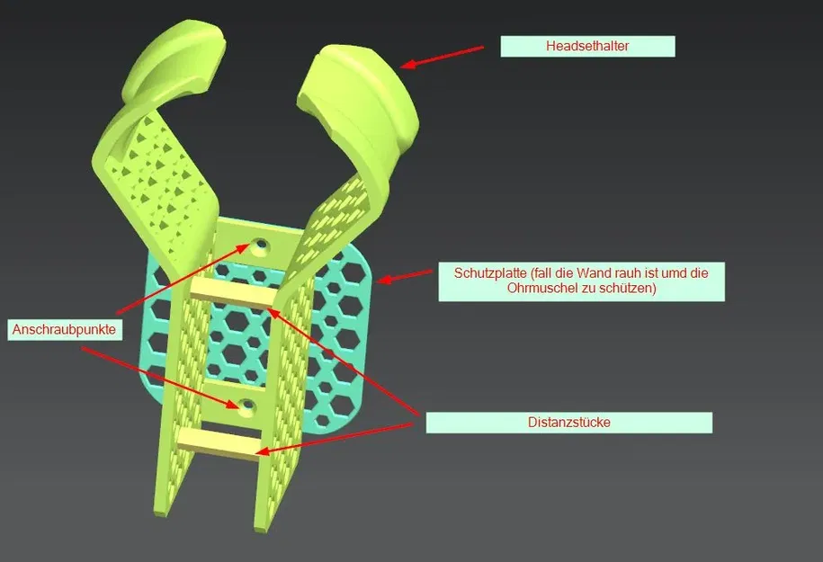 Giá Treo Tai Nghe Kiểu Lục Giác Gắn Tường - Image 3