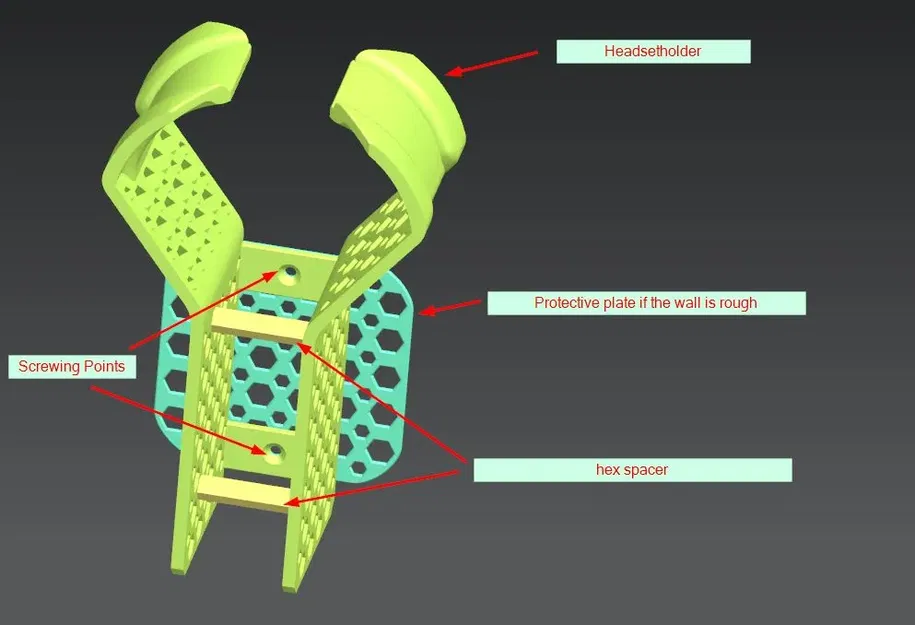 Giá Treo Tai Nghe Kiểu Lục Giác Gắn Tường - Image 4