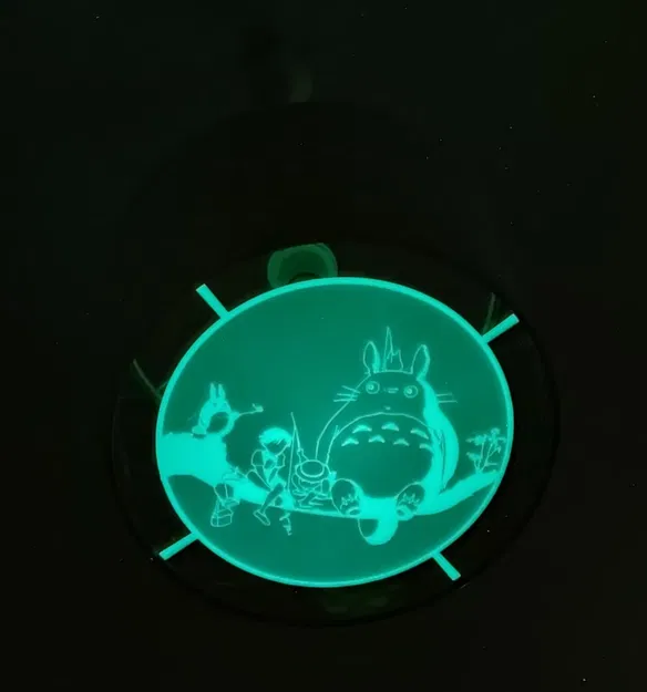 Chèn Chao Đèn Ikea Hình Totoro Ngồi Trên Cây (32cm, Phát Sáng Trong Tối) - Image 1