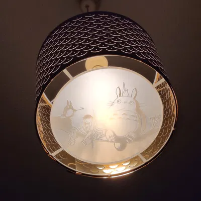 Chèn Chao Đèn Ikea Hình Totoro Ngồi Trên Cây (32cm, Phát Sáng Trong Tối)