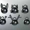 Chibi Animals Pendant Set (Cat, Dog/Wolf, Rabbit/Hare, Bird, Bug/Insect, Deer) - Thumbnail 4