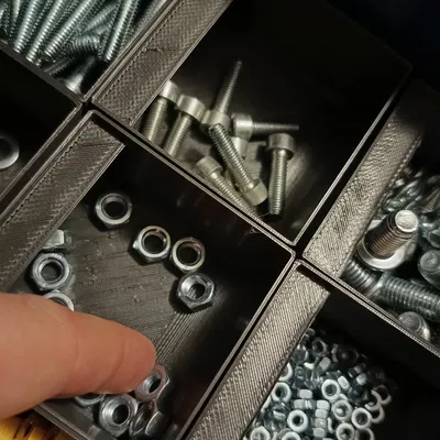 Hộp Gridfinity cho tủ HELMER - có thanh trượt