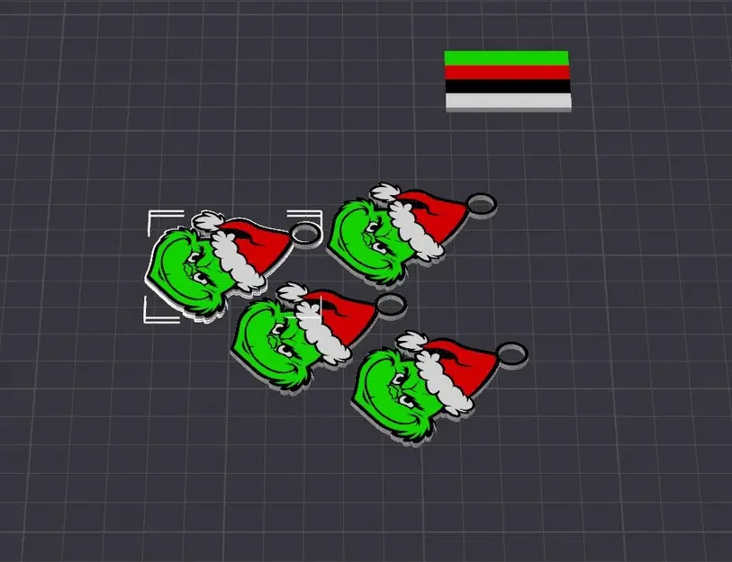 Grinch Earrings double sided print - Image 1