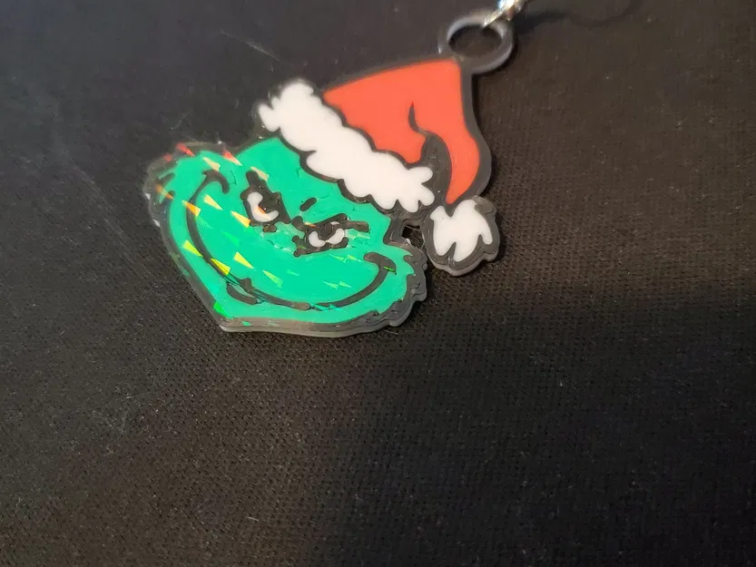Grinch Earrings double sided print - Image 2