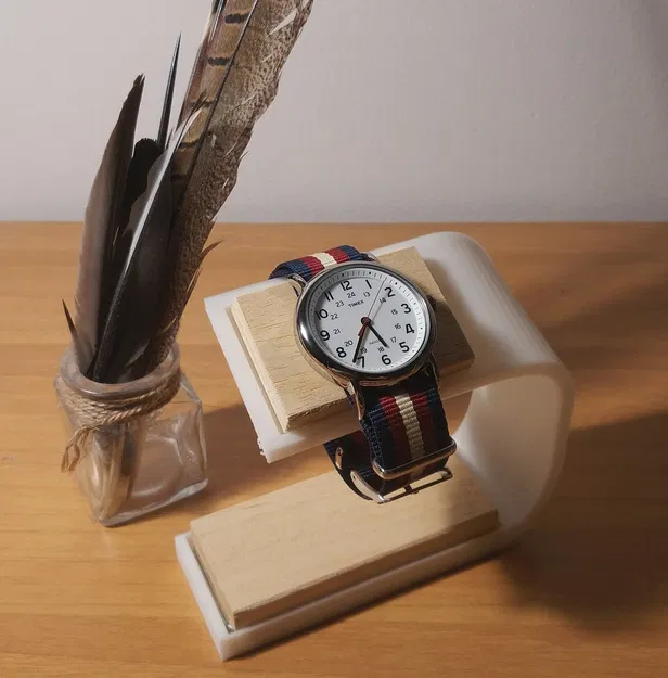 Đế Đồng Hồ Có Chi Tiết Gỗ (Tùy Chỉnh Trọng Lượng) - Image 1