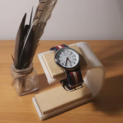 Đế Đồng Hồ Có Chi Tiết Gỗ (Tùy Chỉnh Trọng Lượng)