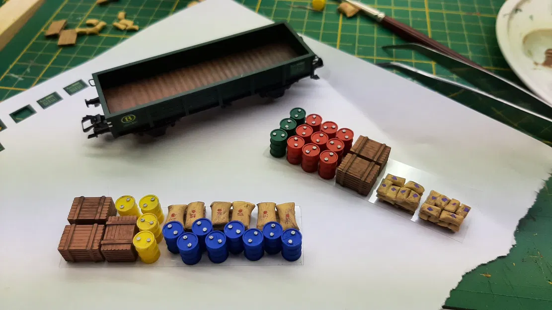 Thùng hàng (2 cái) Tỷ lệ H0 1:87 - Image 3