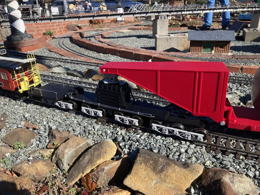 Tàu chở hàng G-Scale 1:29 Schnabel 20 trục có sàn và thùng dầu - Image 2