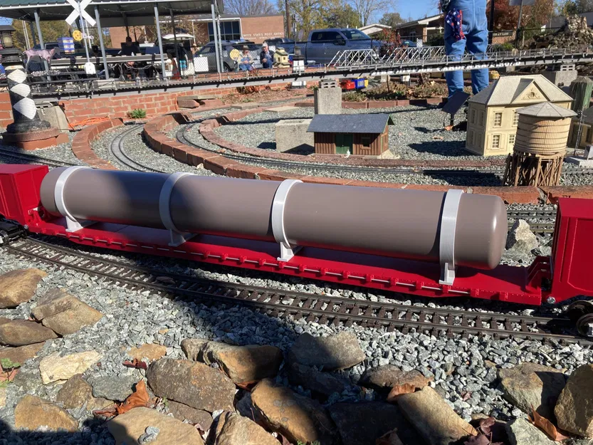 Tàu chở hàng G-Scale 1:29 Schnabel 20 trục có sàn và thùng dầu - Image 3