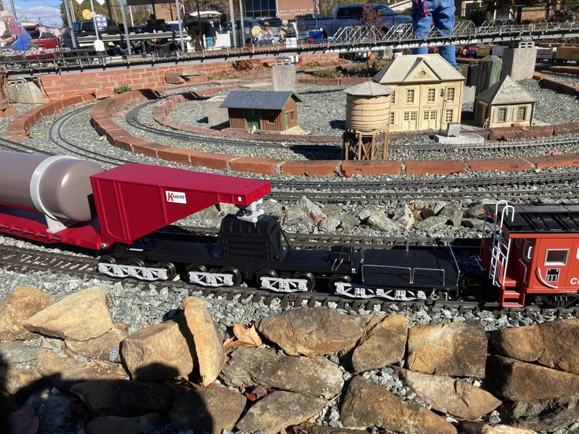 Tàu chở hàng G-Scale 1:29 Schnabel 20 trục có sàn và thùng dầu - Image 4