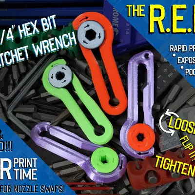 Dụng cụ R.E.P Ratchet Nguyên Bản - Tua vít lục giác dạng bánh cóc 1/4" và Đồ chơi Fidget!!!