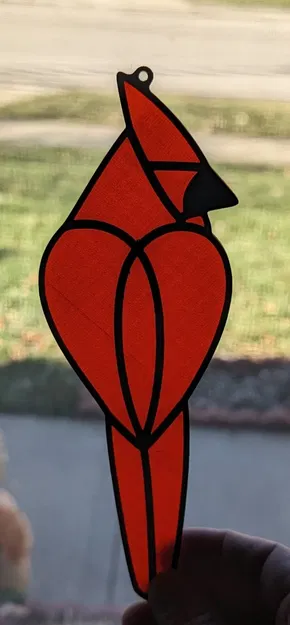 Chim Hồng Tước - Chân Nến Kính Màu Kết Hợp - Image 1