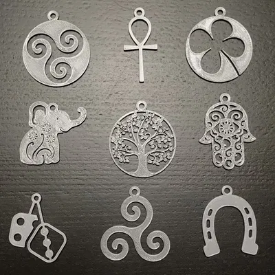 Title Bùa may mắn Amuletos de la suerte Tổng hợp Bộ 9 mặt dây c