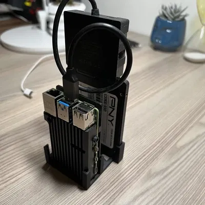 Chân đế đứng cho Raspberry Pi 4 và SSD (Dạng tham số)