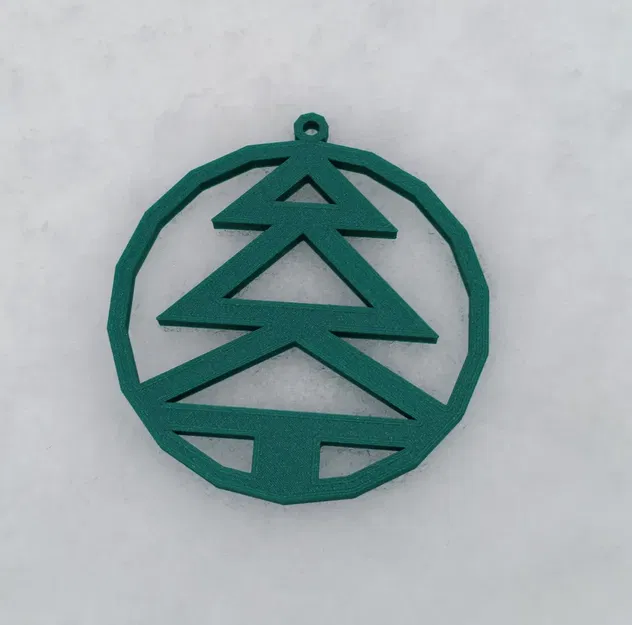 christmas tree ornament snowflake, deer and tree - Image 3