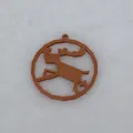 christmas tree ornament snowflake, deer and tree - Thumbnail 4