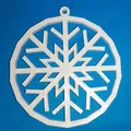 christmas tree ornament snowflake, deer and tree - Thumbnail 5