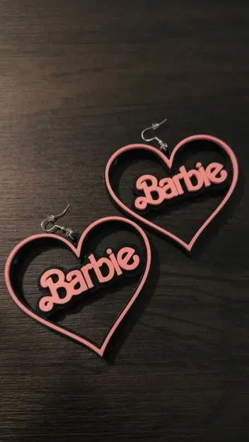 Barbie Heart Earrings - Image 1