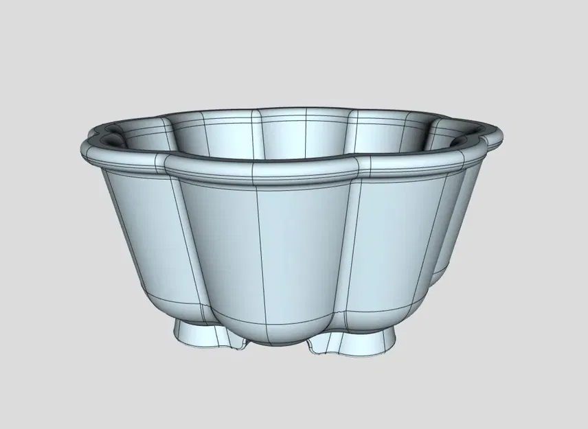 Bonsai pot 22 octagonal rounded lotus 182x182x87mm - Image 5