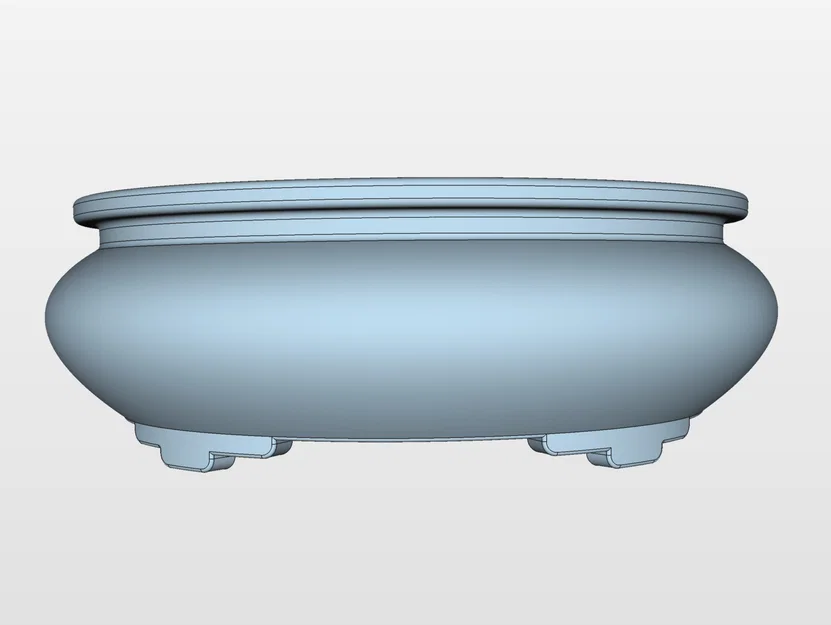 Chậu bonsai 17 oval tròn có viền 222x172x75mm - Image 5