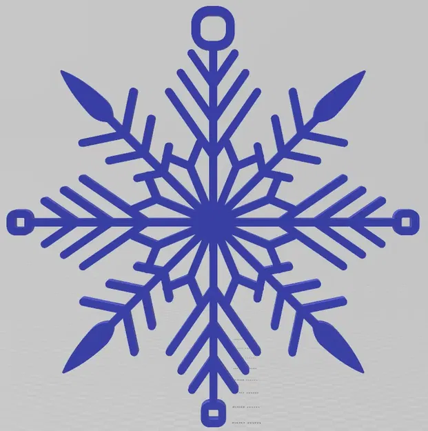 EASY TO PRINT, SNOWFLAKE, CHRISTMAS ORNAMENT 20, ORNAMENTS - Image 1