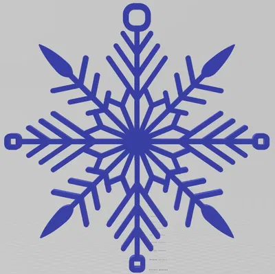 EASY TO PRINT, SNOWFLAKE, CHRISTMAS ORNAMENT 20, ORNAMENTS