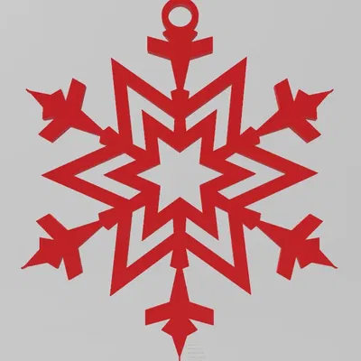 EASY TO PRINT, SNOWFLAKE, CHRISTMAS ORNAMENT 19, ORNAMENTS