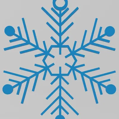 EASY TO PRINT, SNOWFLAKE, CHRISTMAS ORNAMENT 18, ORNAMENTS