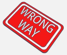 Biển báo "Đi sai đường" & móc khóa - Image 1