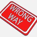 Biển báo "Đi sai đường" & móc khóa - Thumbnail 1
