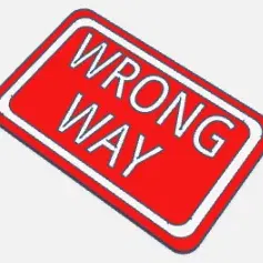 Biển báo "Đi sai đường" & móc khóa