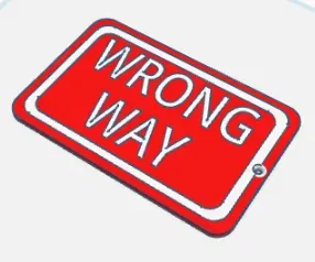 Biển báo "Đi sai đường" & móc khóa - Image 2