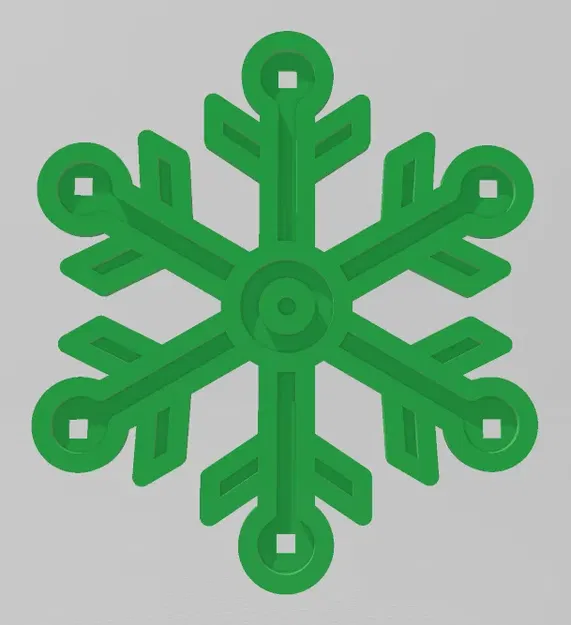 EASY TO PRINT, SNOWFLAKE, CHRISTMAS ORNAMENT 17, ORNAMENTS - Image 1