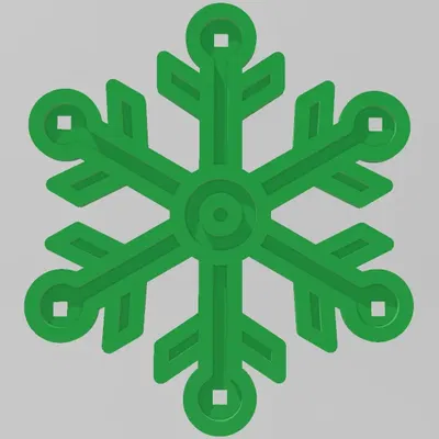 EASY TO PRINT, SNOWFLAKE, CHRISTMAS ORNAMENT 17, ORNAMENTS