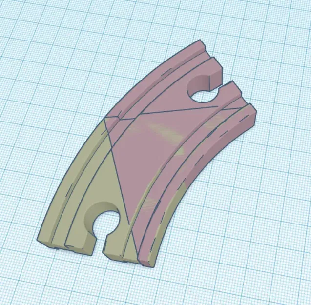 Đường cong tàu gỗ E1 có hai đầu nối cái - Image 2