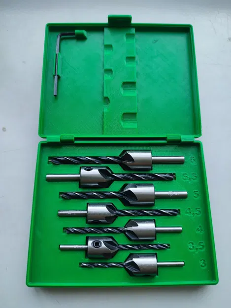 Drill with countersink box/Krabička na vrtáky se záhlubníkem z Lidlu (Parkside PSB 6 A1) - Image 1