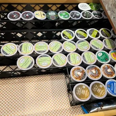 K-cup holder trough for drawer