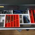 Tổ chức ngăn kéo với các khay đựng dụng cụ, mũi khoan, mũi khoét và cưa - Thumbnail 1