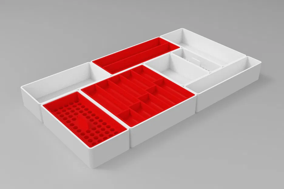 Tổ chức ngăn kéo với các khay đựng dụng cụ, mũi khoan, mũi khoét và cưa - Image 5