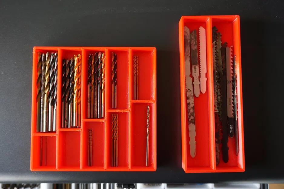 Tổ chức ngăn kéo với các khay đựng dụng cụ, mũi khoan, mũi khoét và cưa - Image 6